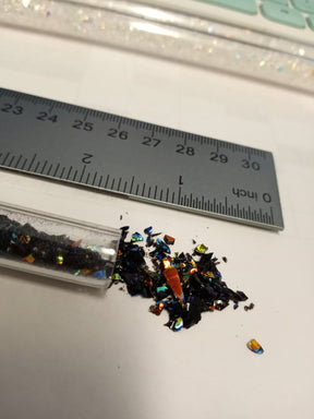 96 COE Dichroic Frit Flakes Black