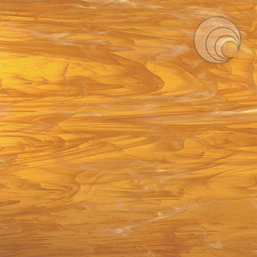 96 COE Light Amber with White