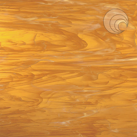 96 COE Light Amber with White
