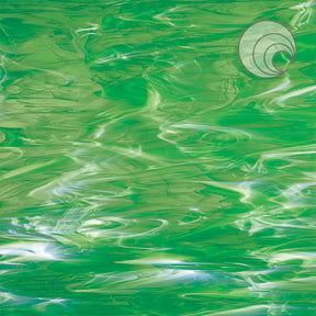 96 COE Light Green with White Wispy