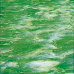 96 COE Lt. Green & White Trans - Stained Glass Express 