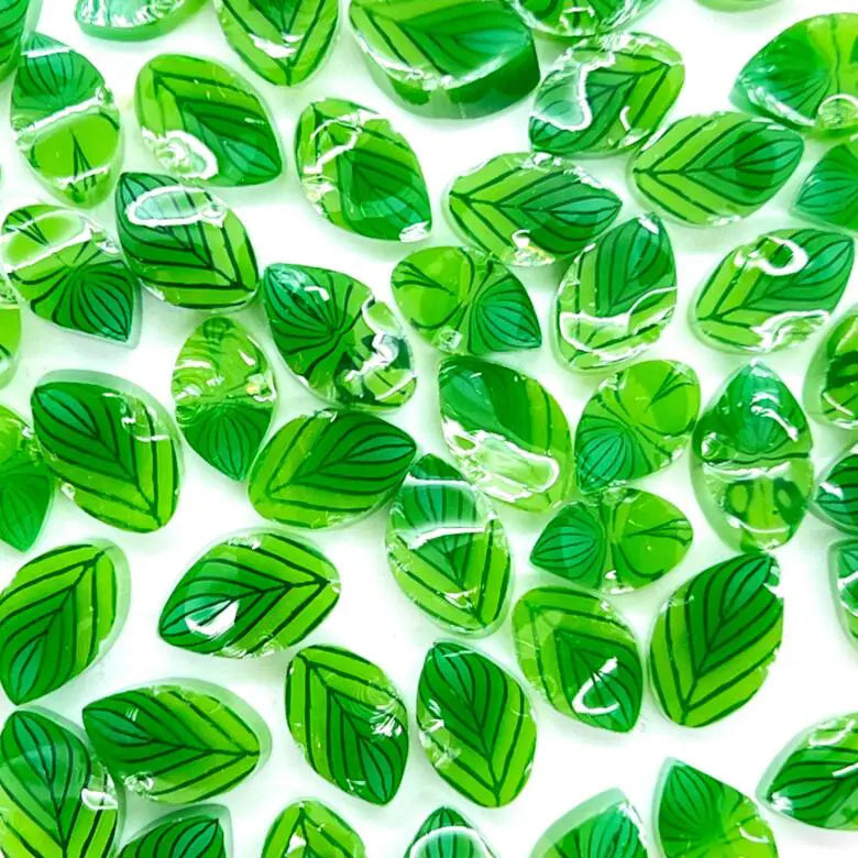 96 COE Murrine Green Leaves