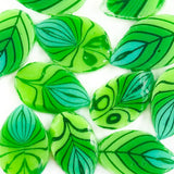 96 COE Murrine Green Leaves XL