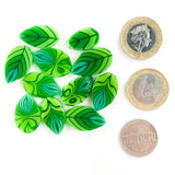 96 COE Murrine Green Leaves XL