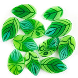 96 COE Murrine Green Leaves XL