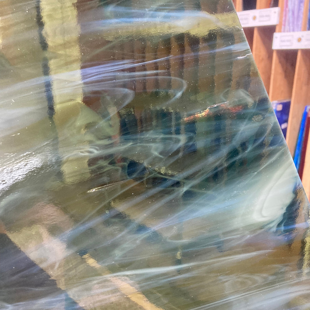 96 COE Olive Green and White Wispy_6