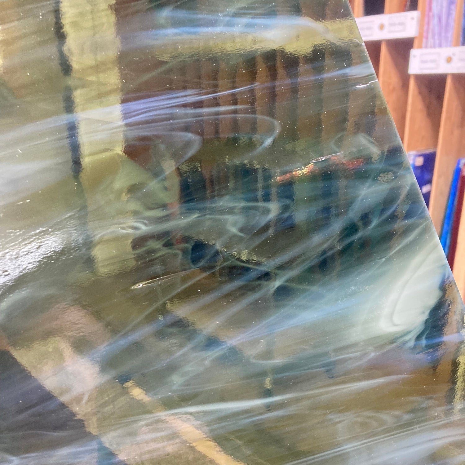 96 COE Olive Green and White Wispy_6