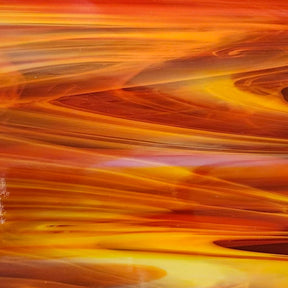 96 COE Orange White Wispy - Stained Glass Express 