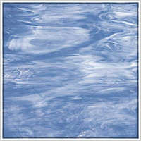 96 COE Pale Blue, White Wispy - Stained Glass Express 