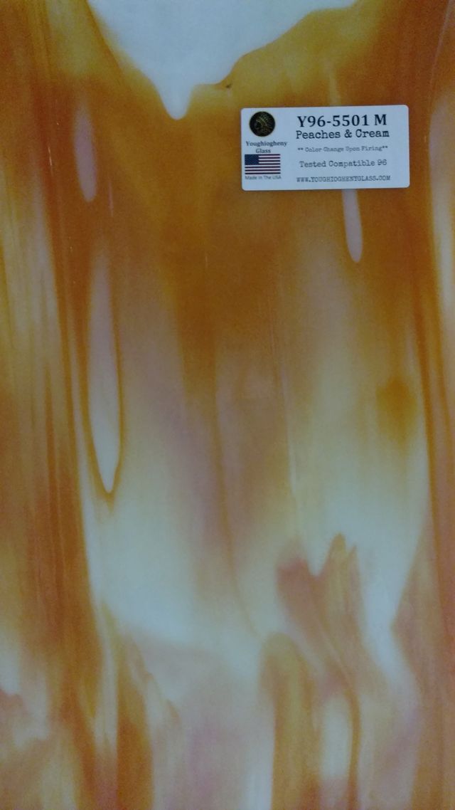 96 COE Peaches & Cream - Stained Glass Express 