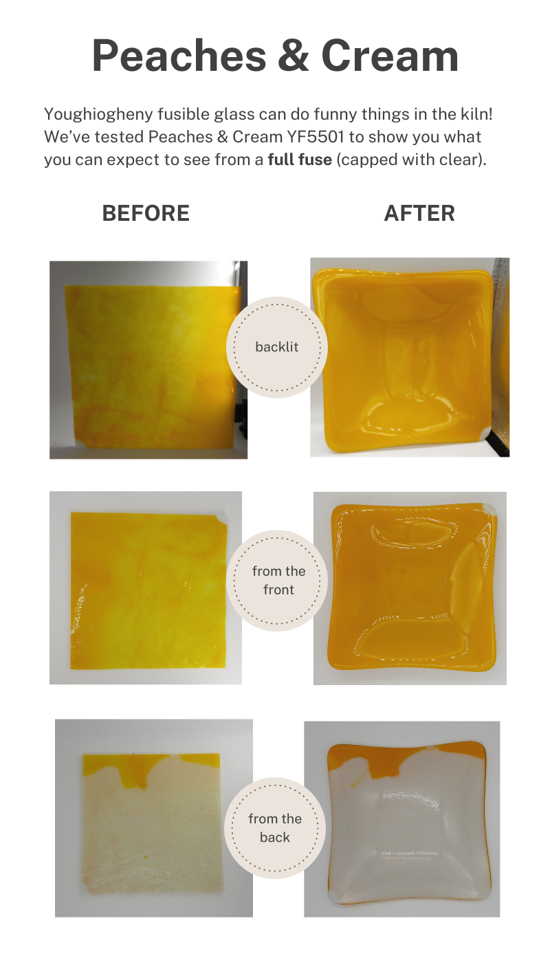 96 COE Peaches & Cream - Stained Glass Express 