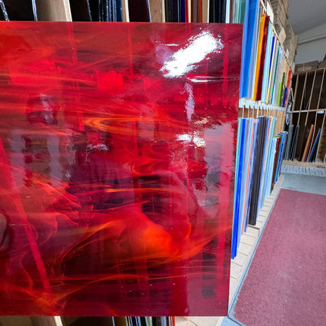 96 COE Red with White Wispy