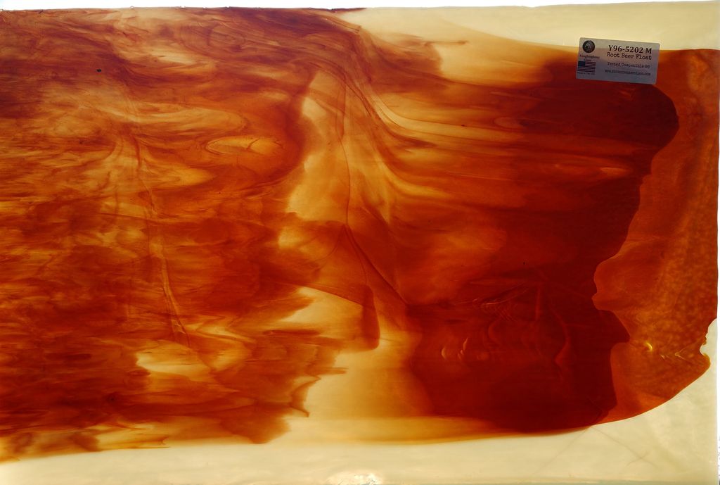 96 COE Root Beer Float Cathedral - Stained Glass Express 