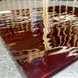 96 COE Ruby Red with Amber Streaky Waterglass
