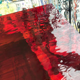 96 COE Ruby Red with Amber Streaky Waterglass_6