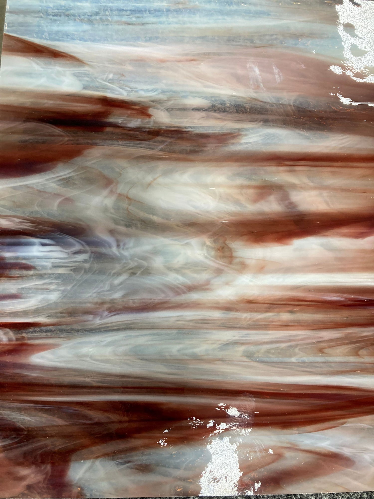 96 COE Sierra Red Pearl Opal - Stained Glass Express 