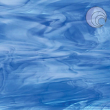 96 COE Sky Blue, Dk Bl, White Trans - Stained Glass Express 