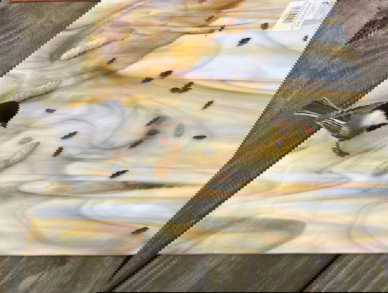 96 COE Smooth White/ Medium Amber - Stained Glass Express 