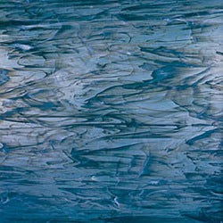 96 COE Steel Blue with White Wispy - Stained Glass Express 