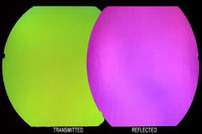 96 COE Thin Dichroic Clear Under Green Magenta - Stained Glass Express 