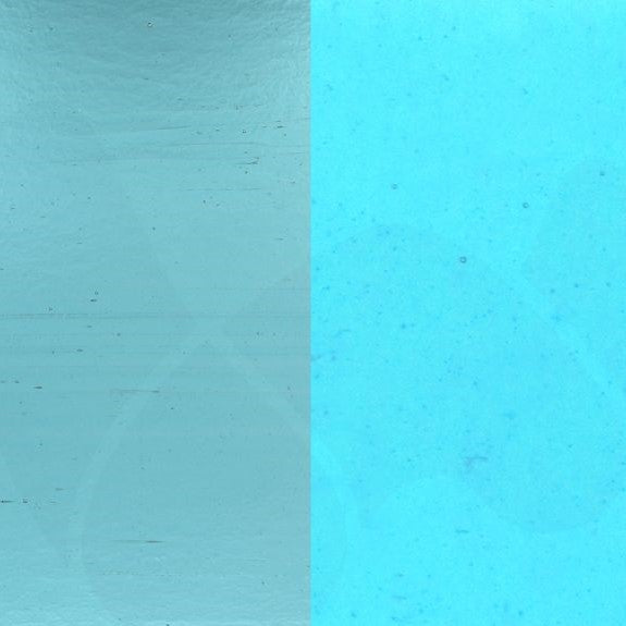 96 COE Turquoise Blue Cath - Stained Glass Express 