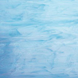 96 COE White Opal with Sky Blue - Stained Glass Express 