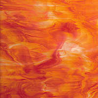 96 COE White With Orange and Red - Stained Glass Express 