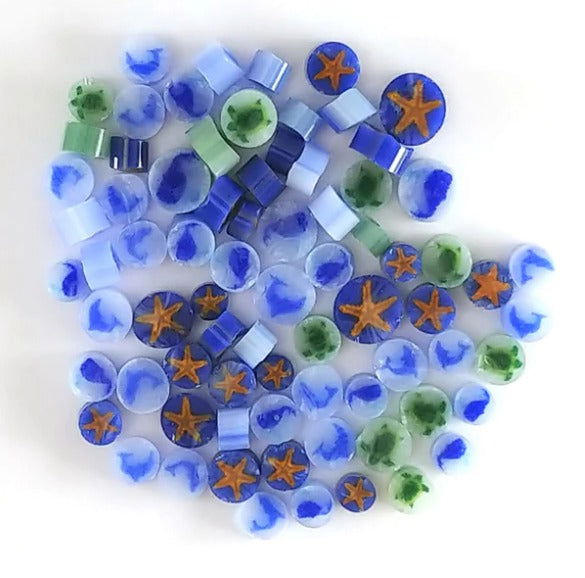 96 Coe Assorted Sea Life Mix Murrine - Stained Glass Express 