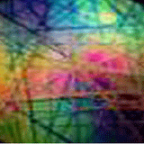 96 Coe Black Under Pixie Stix Mix Dichroic - Stained Glass Express 