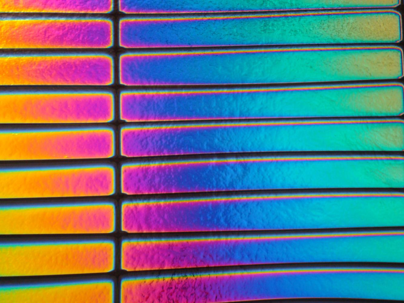 96 Coe Black Under Rainbow Stripes - Stained Glass Express 