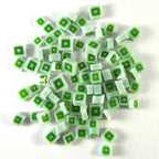 96 Coe Green Hip To Be Square Millefiori - Stained Glass Express 