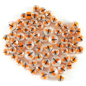 96 Coe Orange Dragonfly Millefiori - Stained Glass Express 