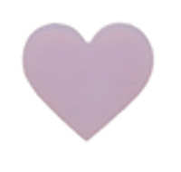 96 Coe Precut Heart 1" Opaque Pink - Stained Glass Express 