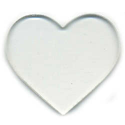 96 Coe Precut Heart Clear - Stained Glass Express 