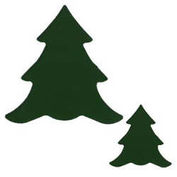 96 Coe Precut Large Tree Dark Green - Stained Glass Express 
