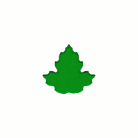 96 Coe Precut Small Maple Leaf Green Trans - Stained Glass Express 