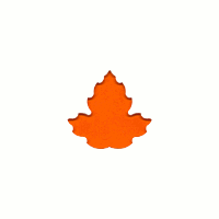 96 Coe Precut Small Maple Leaf Orange - Stained Glass Express 