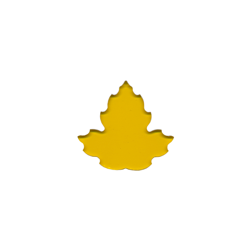 96 Coe Precut Small Maple Leaf Yellow - Stained Glass Express 