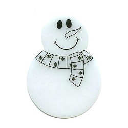 96 Coe Precut Snowman White I - Stained Glass Express 