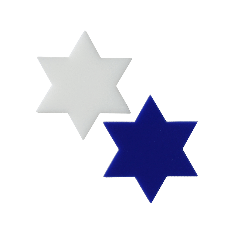 96 Coe Precut Star of David Blue - Stained Glass Express 