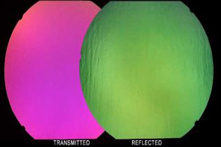 96 Coe Thin Dichroic Clear Under Magenta Green - Stained Glass Express 