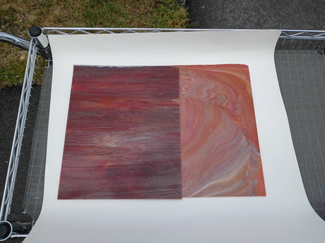 Rust Opal and White Iridescent