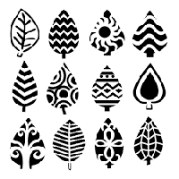 Abstract Leaves Fusing Stencil - Stained Glass Express 