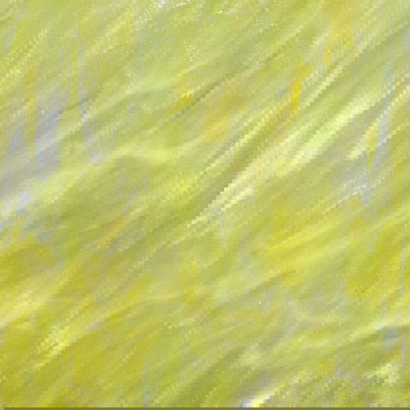 Acid Green w/ Amber Wispy - Stained Glass Express 