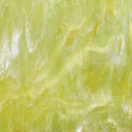 Acid Green w/ Amber Wispy - Stained Glass Express 