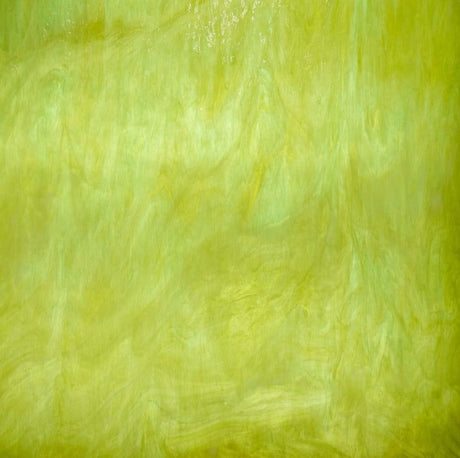 Acid Green w/ Amber Wispy - Stained Glass Express 