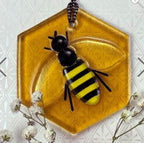 Amber Honey Bee Ornament - Stained Glass Express 