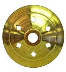 Antique Brass Vented Vase Cap 3 inch - Stained Glass Express 