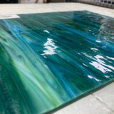 Turquoise, Green, White, Purple Mottle