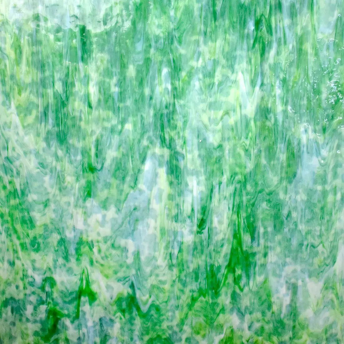 Artisan Lime, Green w/ White Mottle - Stained Glass Express 